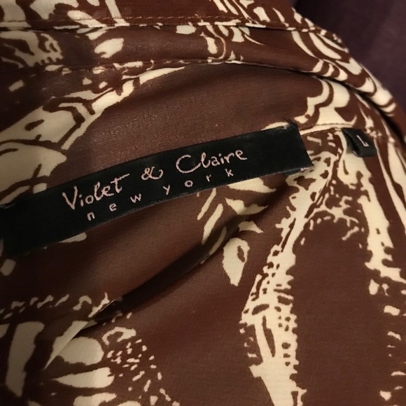 Violet & Claire Sheer Blouse w/Knot Detail-L - Picture 4 of 5